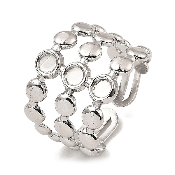 PandaHall 304 Stainless Steel Open Cuff Ring Findings, Bezel Cup Ring Settings, Flat Round, Stainless Steel Color, US Size 6 3/4(17.1mm)...
PandaHall 304 Stainless Steel Open Cuff Ring Findings, Bezel Cup Ring Settings, Flat Round, Stainless Steel Color, US Size 6 3/4(17.1mm)...