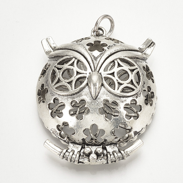PandaHall Brass Magnetic Diffuser Locket Pendants, Cage Pendants, Hollow Owl, Antique Silver, 44x35x16mm, Hole: 5.5mm, Inner Diameter: 32mm...
PandaHall Brass Magnetic Diffuser Locket Pendants, Cage Pendants, Hollow Owl, Antique Silver, 44x35x16mm, Hole: 5.5mm, Inner Diameter: 32mm...