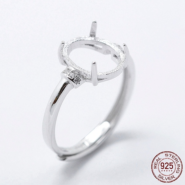 PandaHall Rhodium Plated 925 Sterling Silver Finger Ring Components, with Cubic Zirconia, Adjustable, Platinum, Size 7(17mm), 2.5mm wide..., Clear
PandaHall Rhodium Plated 925 Sterling Silver Finger Ring Components, with Cubic Zirconia, Adjustable, Platinum, Size 7(17mm), 2.5mm wide..., Clear