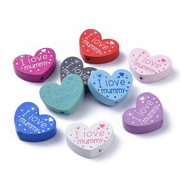 PandaHall Natural Wood Beads, Dyed, Heart with Word I Love Mummy, For Mother's Day Jewelry Making, Mixed Color, 23x29x7mm, Hole: 2.5mm Wood..., Multicolor
PandaHall Natural Wood Beads, Dyed, Heart with Word I Love Mummy, For Mother's Day Jewelry Making, Mixed Color, 23x29x7mm, Hole: 2.5mm Wood..., Multicolor