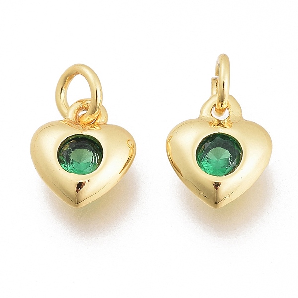 PandaHall Brass Micro Pave Cubic Zirconia Charms, with Jump Ring, Heart, Golden, Green, 7.5x6.5x2.5mm, Hole: 1.5mm, Jump rings: 3.5x0.8mm...
PandaHall Brass Micro Pave Cubic Zirconia Charms, with Jump Ring, Heart, Golden, Green, 7.5x6.5x2.5mm, Hole: 1.5mm, Jump rings: 3.5x0.8mm...