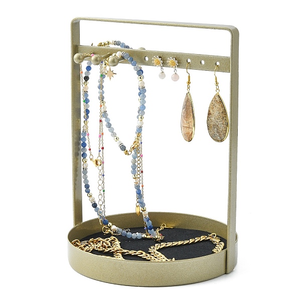 PandaHall Iron Jewelry Display Stands with Trays, Tabletop Jewelry Organizer Holder with Black Sponge, for Hanging Necklace, Bracelet...
PandaHall Iron Jewelry Display Stands with Trays, Tabletop Jewelry Organizer Holder with Black Sponge, for Hanging Necklace, Bracelet...