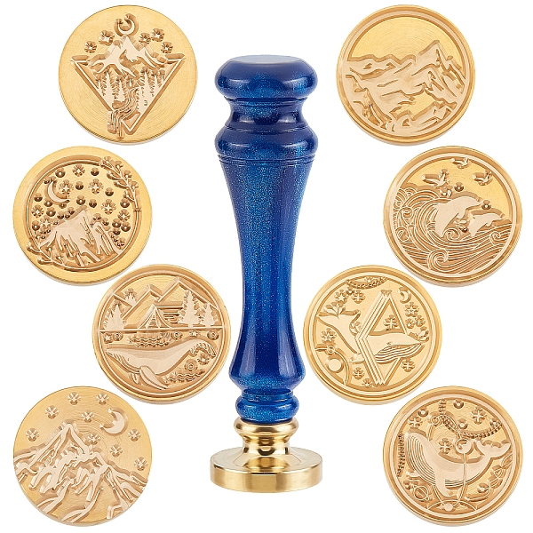 PandaHall CRASPIRE Wax Seal Stamp Heads Set Mountain Whale Theme 8pcs Vintage Sealing Wax Stamps Heads with 1 Piece Resin Handle for..., Multicolor
PandaHall CRASPIRE Wax Seal Stamp Heads Set Mountain Whale Theme 8pcs Vintage Sealing Wax Stamps Heads with 1 Piece Resin Handle for..., Multicolor