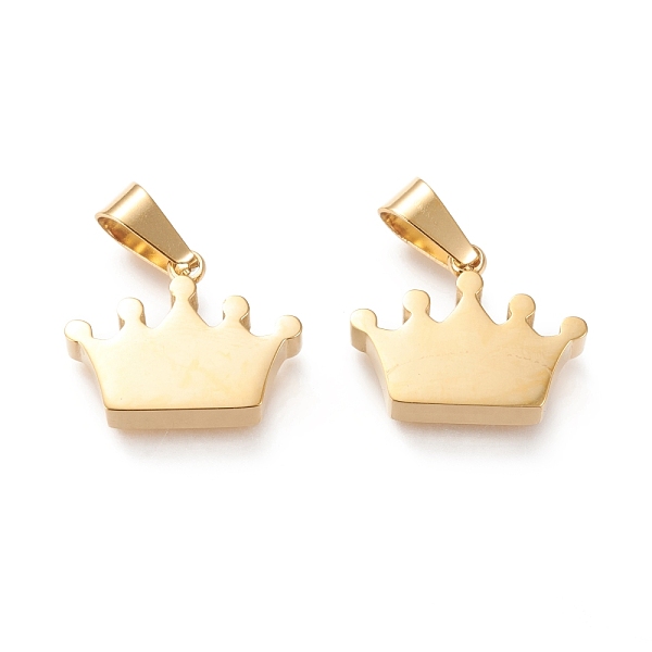 PandaHall Ion Plating(IP) 304 Stainless Steel Pendants, Manual Polishing, Crown, Golden, 13.5x17.5x3.5mm, Hole: 3x7mm 304 Stainless Steel...
PandaHall Ion Plating(IP) 304 Stainless Steel Pendants, Manual Polishing, Crown, Golden, 13.5x17.5x3.5mm, Hole: 3x7mm 304 Stainless Steel...