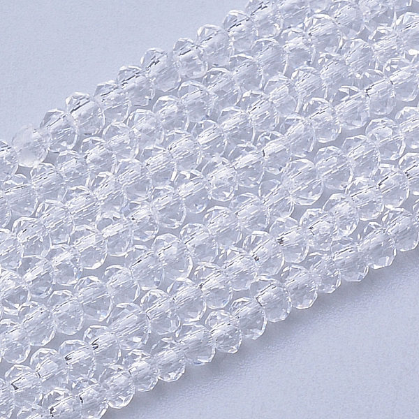 PandaHall Transparent Glass Beads Strands, Faceted, Rondelle, Clear, 2.5~3.1x1.5~2.2mm, Hole: 0.5mm, about 150~155pcs/strand, 32~33cm Glass...
PandaHall Transparent Glass Beads Strands, Faceted, Rondelle, Clear, 2.5~3.1x1.5~2.2mm, Hole: 0.5mm, about 150~155pcs/strand, 32~33cm Glass...