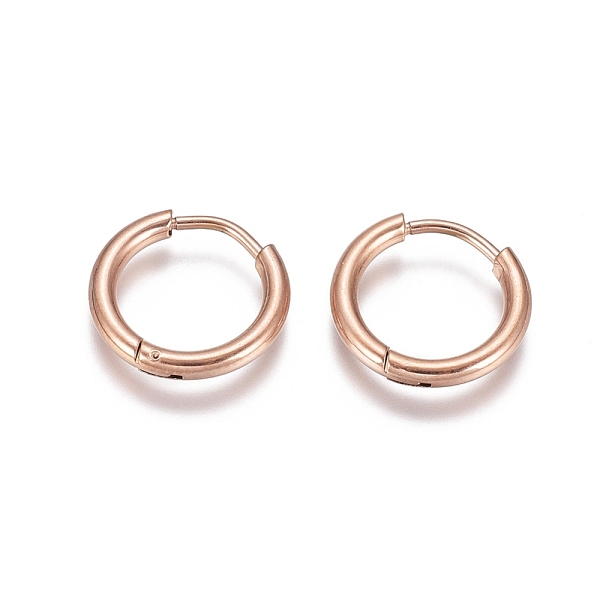 PandaHall 304 Stainless Steel Huggie Hoop Earrings, with 316 Surgical Stainless Steel Pin, Ion Plating(IP), Ring, Rose Gold, 14x2mm, 12...
PandaHall 304 Stainless Steel Huggie Hoop Earrings, with 316 Surgical Stainless Steel Pin, Ion Plating(IP), Ring, Rose Gold, 14x2mm, 12...