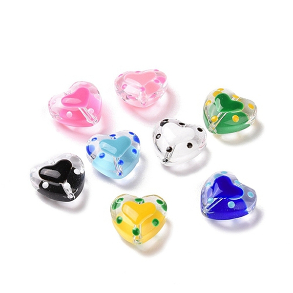 PandaHall Glass Heart Beads, with Enamel, Bead in Bead, Mixed Color, 12x11.5~12.5x6.5~7mm, Hole: 0.8~1mm Glass Heart Multicolor
PandaHall Glass Heart Beads, with Enamel, Bead in Bead, Mixed Color, 12x11.5~12.5x6.5~7mm, Hole: 0.8~1mm Glass Heart Multicolor
