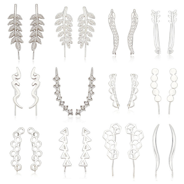 PandaHall ANATTASOUL 9 pairs 9 style Leaf & Snake & Triangle & Heart & Arrow Alloy Dangle Earrings, Crystal Rhinestone Jewelry for Women...
PandaHall ANATTASOUL 9 pairs 9 style Leaf & Snake & Triangle & Heart & Arrow Alloy Dangle Earrings, Crystal Rhinestone Jewelry for Women...