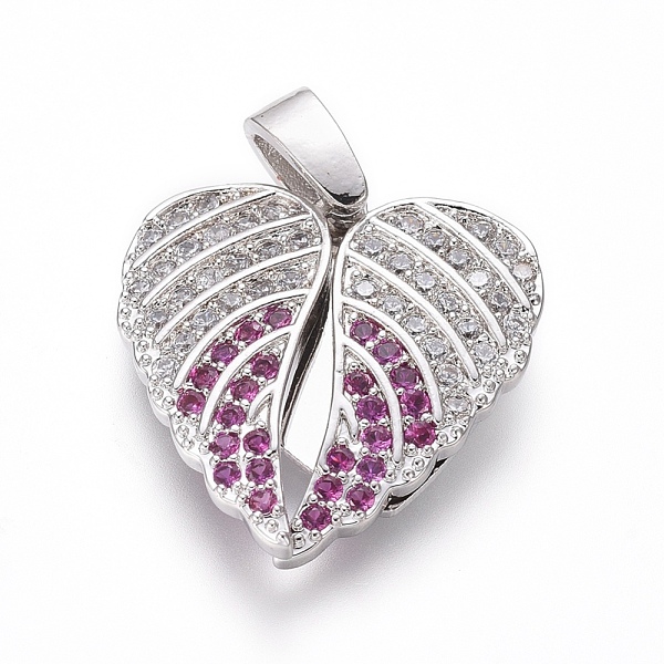 PandaHall Valentine's Day Brass Micro Pave Cubic Zirconia Openable Pendants, Heart with Wing, Platinum, 19x18.5x2.5mm, Hole: 4x2.5mm..., Clear
PandaHall Valentine's Day Brass Micro Pave Cubic Zirconia Openable Pendants, Heart with Wing, Platinum, 19x18.5x2.5mm, Hole: 4x2.5mm..., Clear