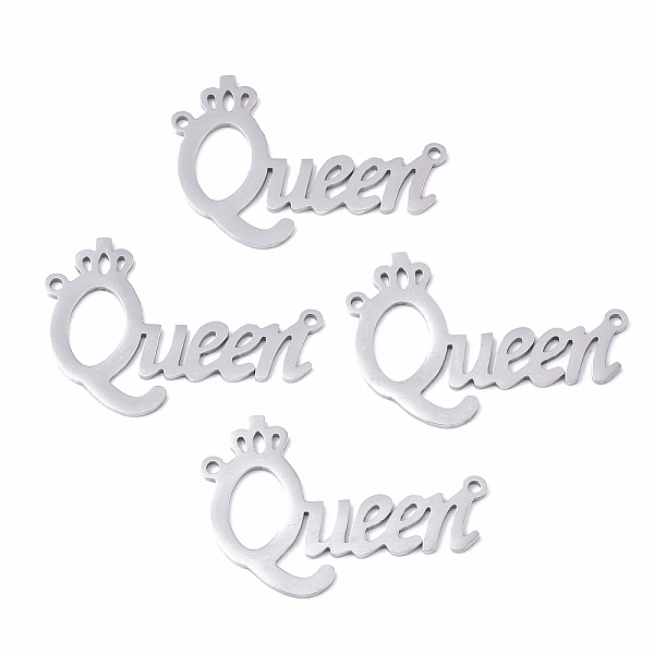 PandaHall 201 Stainless Steel Links Connectors, Laser Cut, Word Queen, Stainless Steel Color, 21x31x1mm, Hole: 1.2mm 201 Stainless Steel...
PandaHall 201 Stainless Steel Links Connectors, Laser Cut, Word Queen, Stainless Steel Color, 21x31x1mm, Hole: 1.2mm 201 Stainless Steel...