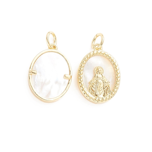 PandaHall Religion Brass Pendants, with Natural Shell and Jump Ring, Oval with Virgin Mary, Golden, 16.5x12x3.5mm, Hole: 3mm Shell Oval..., Clear
PandaHall Religion Brass Pendants, with Natural Shell and Jump Ring, Oval with Virgin Mary, Golden, 16.5x12x3.5mm, Hole: 3mm Shell Oval..., Clear