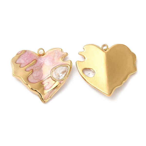 PandaHall 304 Stainless Steel Enamel Pendants, with Rhinestones, Real 18K Gold Plated, Heart Charm, Pink, 19x20x2.5mm, Hole: 1.5mm Stainless...
PandaHall 304 Stainless Steel Enamel Pendants, with Rhinestones, Real 18K Gold Plated, Heart Charm, Pink, 19x20x2.5mm, Hole: 1.5mm Stainless...