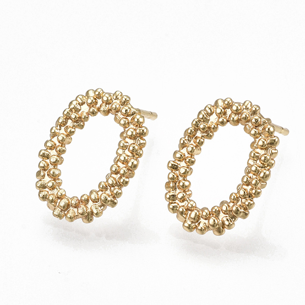 PandaHall Brass Stud Earrings, Oval, Real 18K Gold Plated, 15.5x11mm, Pin: 0.7mm Brass
PandaHall Brass Stud Earrings, Oval, Real 18K Gold Plated, 15.5x11mm, Pin: 0.7mm Brass