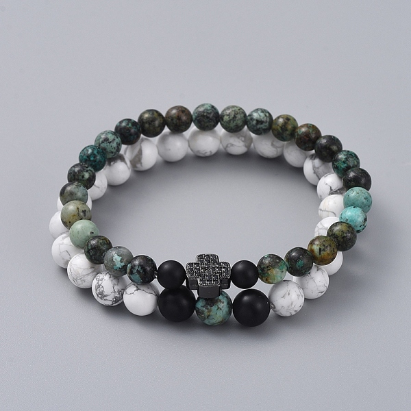 PandaHall Stretch Bracelet Sets, Stackable Bracelets, Natural African Turquoise(Jasper) Beaded Bracelets & Natural Howlite Beaded Bracelets...
PandaHall Stretch Bracelet Sets, Stackable Bracelets, Natural African Turquoise(Jasper) Beaded Bracelets & Natural Howlite Beaded Bracelets...