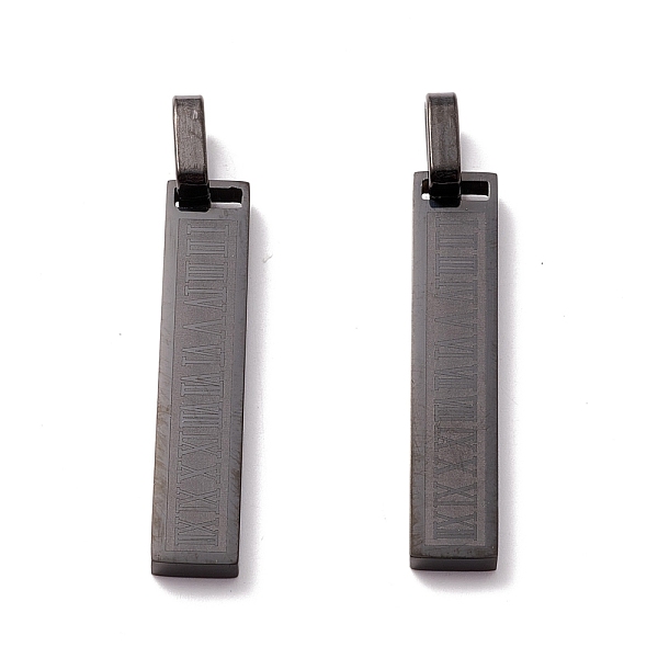 PandaHall Ion Plating(IP) 304 Stainless Steel Pendants, Rectangle with Letter, Electrophoresis Black, 40x8x2.8mm, Inner Diameter: 9x4.5mm...
PandaHall Ion Plating(IP) 304 Stainless Steel Pendants, Rectangle with Letter, Electrophoresis Black, 40x8x2.8mm, Inner Diameter: 9x4.5mm...