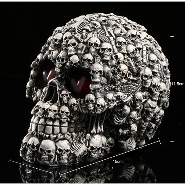 PandaHall Halloween Bar Decoration, Resin Skull Model Statues, Photography Props, Floral White, 150x40x115mm Resin Skull
PandaHall Halloween Bar Decoration, Resin Skull Model Statues, Photography Props, Floral White, 150x40x115mm Resin Skull