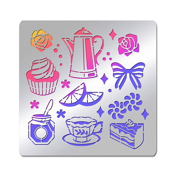 PandaHall BENECREAT 6x6 inch Metal Sweet Tea Stencil, Teacup Teapot Dessert Pyrography Honey Pattern Drawing Templates for Painting, Wood...
PandaHall BENECREAT 6x6 inch Metal Sweet Tea Stencil, Teacup Teapot Dessert Pyrography Honey Pattern Drawing Templates for Painting, Wood...