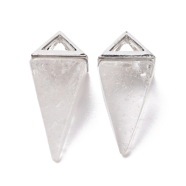 PandaHall Natural Quartz Crystal Pendants, with Platinum Tone Alloy Findings, Pyramid, 29~38x15~15.5x15~15.5mm, Hole: 6x5mm Quartz Crystal...
PandaHall Natural Quartz Crystal Pendants, with Platinum Tone Alloy Findings, Pyramid, 29~38x15~15.5x15~15.5mm, Hole: 6x5mm Quartz Crystal...