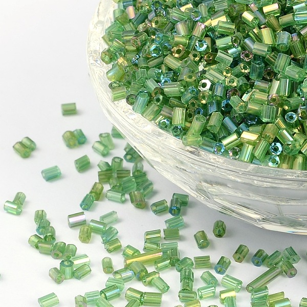 PandaHall 11/0 Two Cut Glass Seed Beads, Hexagon, Trans.Colours Rainbow, Green, Size: about 2.2mm in diameter, about 37500pcs/Pound Glass...
PandaHall 11/0 Two Cut Glass Seed Beads, Hexagon, Trans.Colours Rainbow, Green, Size: about 2.2mm in diameter, about 37500pcs/Pound Glass...