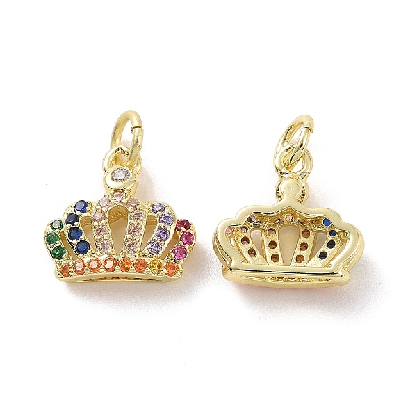 PandaHall Brass Micro Pave Colorful Cubic Zirconia Charms, with Jump Ring, Crown Charm, Real 18K Gold Plated, 11.5x12x4mm, Hole: 3.5mm...
PandaHall Brass Micro Pave Colorful Cubic Zirconia Charms, with Jump Ring, Crown Charm, Real 18K Gold Plated, 11.5x12x4mm, Hole: 3.5mm...