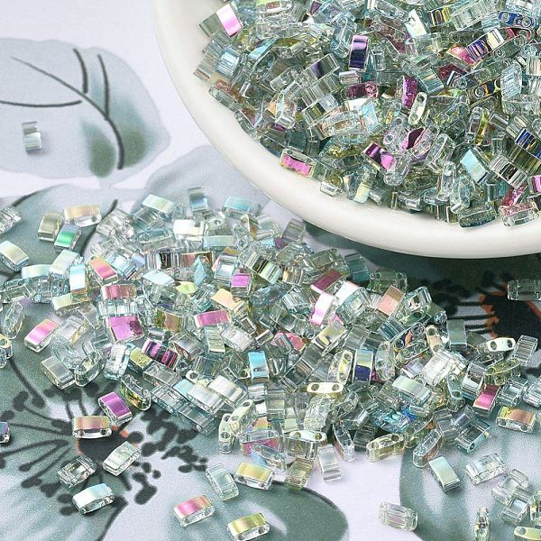 PandaHall MIYUKI Half TILA Beads, Japanese Seed Beads, 2 Hole, (HTL4577) Crystal Green Rainbow, 5x2.3x1.9mm, Hole: 0.8mm, about 1250pcs/50g...
PandaHall MIYUKI Half TILA Beads, Japanese Seed Beads, 2 Hole, (HTL4577) Crystal Green Rainbow, 5x2.3x1.9mm, Hole: 0.8mm, about 1250pcs/50g...