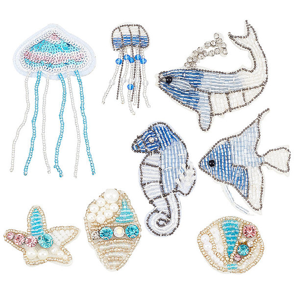 PandaHall AHANDMAKER 8Pcs Handmade Beaded Applique Patches, 8 Styles Sea Animal Appliques Sew On Rhinestone Beaded Patches, Sewing..., Multicolor
PandaHall AHANDMAKER 8Pcs Handmade Beaded Applique Patches, 8 Styles Sea Animal Appliques Sew On Rhinestone Beaded Patches, Sewing..., Multicolor