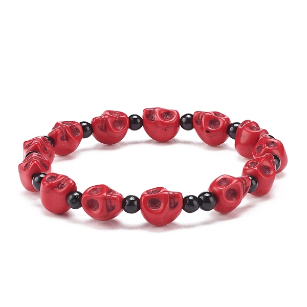 PandaHall Natural Mashan Jade Skull & Synthetic Turquoise(Dyed) Beaded Stretch Bracelet, Gemstone Jewelry for Women, Red, Inner Diameter...
PandaHall Natural Mashan Jade Skull & Synthetic Turquoise(Dyed) Beaded Stretch Bracelet, Gemstone Jewelry for Women, Red, Inner Diameter...