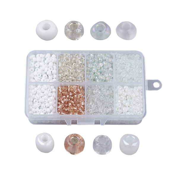 PandaHall 6/0 Glass Seed Beads, Mixed Style, Round, White, 4x3mm, Hole: 1mm, about 1900pcs/box, Packaging Box: 11x7x3cm Glass White
PandaHall 6/0 Glass Seed Beads, Mixed Style, Round, White, 4x3mm, Hole: 1mm, about 1900pcs/box, Packaging Box: 11x7x3cm Glass White