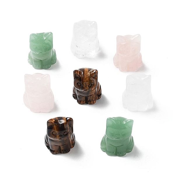 PandaHall Natural Gemstone Carved Cat Statues Ornament, Home Office Desk Feng Shui Decoration, 13.5~15x18~19x29mm Mixed Stone Cat Shape
PandaHall Natural Gemstone Carved Cat Statues Ornament, Home Office Desk Feng Shui Decoration, 13.5~15x18~19x29mm Mixed Stone Cat Shape