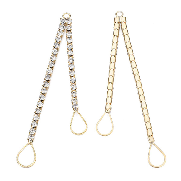 PandaHall Brass Pave Crystal Rhinestone Chain with Teardrop Big Pendants, Cadmium Free & Nickel Free & Lead Free, Real 18K Gold Plated..., Clear
PandaHall Brass Pave Crystal Rhinestone Chain with Teardrop Big Pendants, Cadmium Free & Nickel Free & Lead Free, Real 18K Gold Plated..., Clear