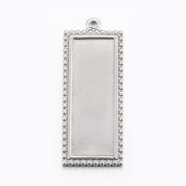 PandaHall 304 Stainless Steel Pendant Cabochon Settings, Rectangle, Stainless Steel Color, Tray: 10x30mm, 38.5x15x2mm, Hole: 2mm 304...
PandaHall 304 Stainless Steel Pendant Cabochon Settings, Rectangle, Stainless Steel Color, Tray: 10x30mm, 38.5x15x2mm, Hole: 2mm 304...