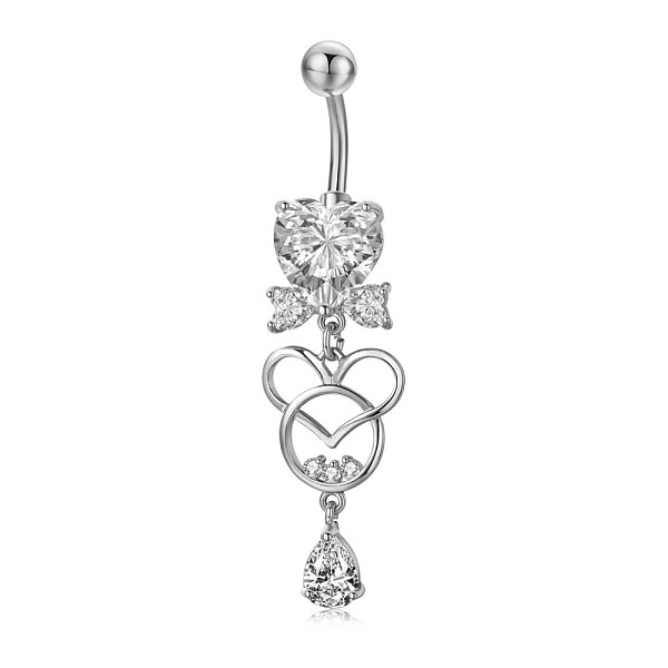 PandaHall Piercing Jewelry, Brass Cubic Zirciona Navel Ring, Belly Rings, with 304 Stainless Steel Bar, Lead Free & Cadmium Free, Herat..., Clear
PandaHall Piercing Jewelry, Brass Cubic Zirciona Navel Ring, Belly Rings, with 304 Stainless Steel Bar, Lead Free & Cadmium Free, Herat..., Clear