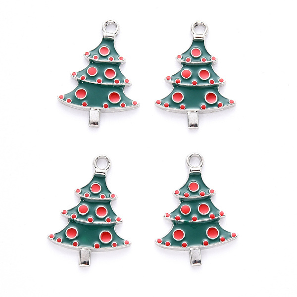 PandaHall Alloy Enamel Pendants, for Christmas, Christmas Tree, Platinum, Green, 26x18.5x2mm, Hole: 2mm Alloy+Enamel Tree Green
PandaHall Alloy Enamel Pendants, for Christmas, Christmas Tree, Platinum, Green, 26x18.5x2mm, Hole: 2mm Alloy+Enamel Tree Green