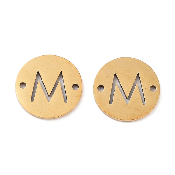 PandaHall Vacuum Plating 201 Stainless Steel Hollow Flat Round Links, Letter Connector Charms, Real 18K Gold Plated, Letter M, 12x1mm, Hole...
PandaHall Vacuum Plating 201 Stainless Steel Hollow Flat Round Links, Letter Connector Charms, Real 18K Gold Plated, Letter M, 12x1mm, Hole...