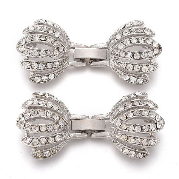 PandaHall Alloy Rhinestone Fold Over Clasps, Flower, Crystal, Platinum, 45x20x18mm, Hole: 1.2mm Alloy+Rhinestone Clear
PandaHall Alloy Rhinestone Fold Over Clasps, Flower, Crystal, Platinum, 45x20x18mm, Hole: 1.2mm Alloy+Rhinestone Clear