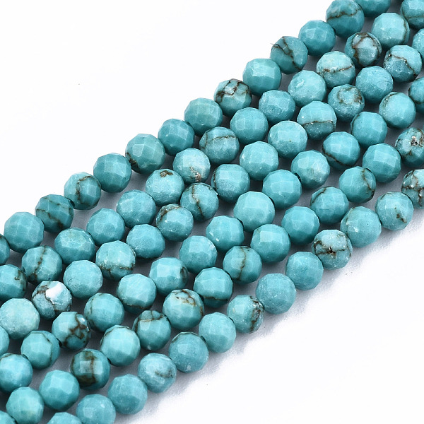 PandaHall Synthetic Turquoise Beads Strands, Faceted, Round, 3mm, Hole: 0.6mm, about 139pcs/strand, 14.96 inch(38cm) Synthetic Turquoise...
PandaHall Synthetic Turquoise Beads Strands, Faceted, Round, 3mm, Hole: 0.6mm, about 139pcs/strand, 14.96 inch(38cm) Synthetic Turquoise...