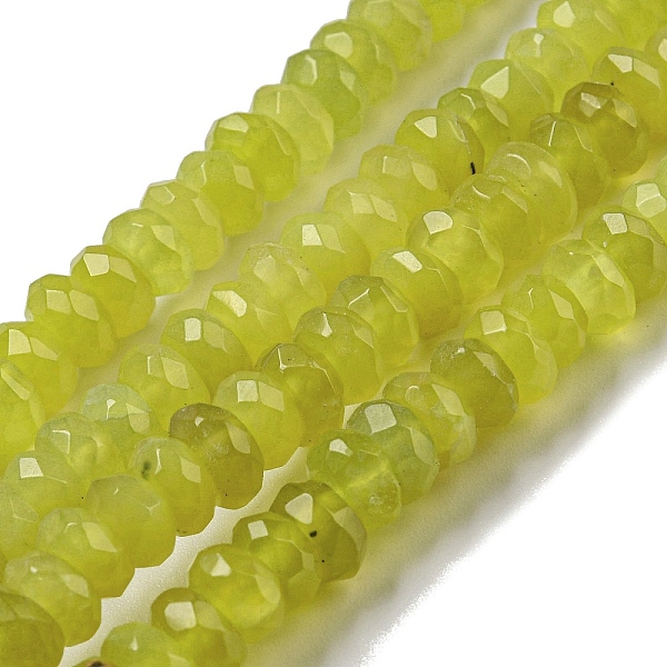 PandaHall Natural Lemon Jade Beads Strands, Faceted, Rondelle, 6~6.5x3~3.5mm, Hole: 1.2mm, about 128~130pcs/strand, 15.83~15.94''...
PandaHall Natural Lemon Jade Beads Strands, Faceted, Rondelle, 6~6.5x3~3.5mm, Hole: 1.2mm, about 128~130pcs/strand, 15.83~15.94''...