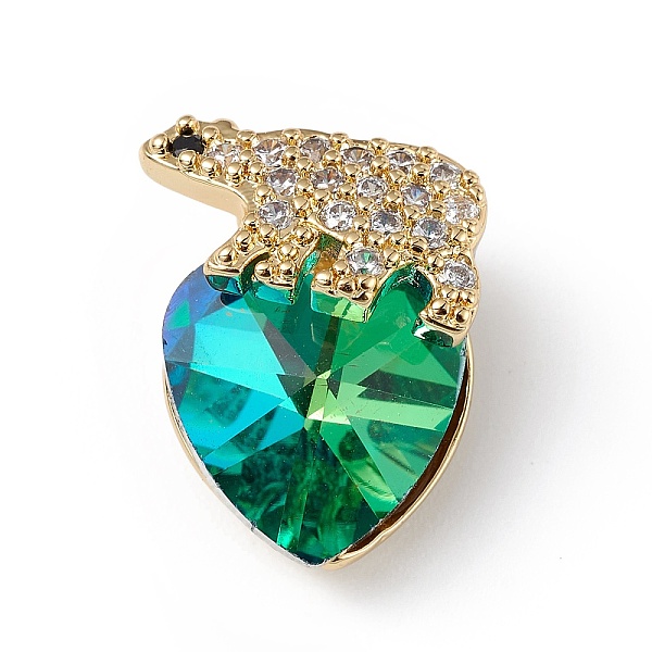 PandaHall Real 18K Gold Plated Rack Plating Brass Micro Pave Clear Cubic Zirconia Pendants, with Glass, Long-Lasting Plated, Cadmium Free &..., Green
PandaHall Real 18K Gold Plated Rack Plating Brass Micro Pave Clear Cubic Zirconia Pendants, with Glass, Long-Lasting Plated, Cadmium Free &..., Green