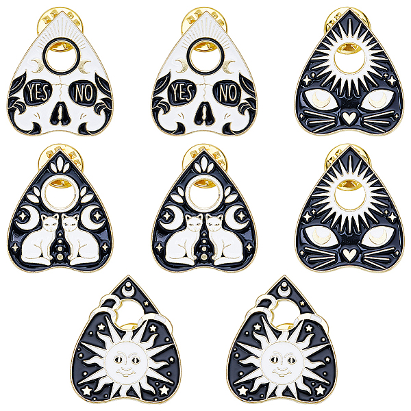 PandaHall SUNNYCLUE 8Pcs 4 Style Tarot Theme Enamel Safety Pin Brooch, Golden Plated Alloy Badge for Suit Shirt Collar, Heart, Mixed Color..., Multicolor
PandaHall SUNNYCLUE 8Pcs 4 Style Tarot Theme Enamel Safety Pin Brooch, Golden Plated Alloy Badge for Suit Shirt Collar, Heart, Mixed Color..., Multicolor