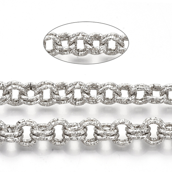 PandaHall Iron Rolo Chains, Double Link Chains, Unwelded, with Spool, Textured, Platinum, Link: 9x1.5mm, about 39.37 Feet(12m)/roll Iron
PandaHall Iron Rolo Chains, Double Link Chains, Unwelded, with Spool, Textured, Platinum, Link: 9x1.5mm, about 39.37 Feet(12m)/roll Iron