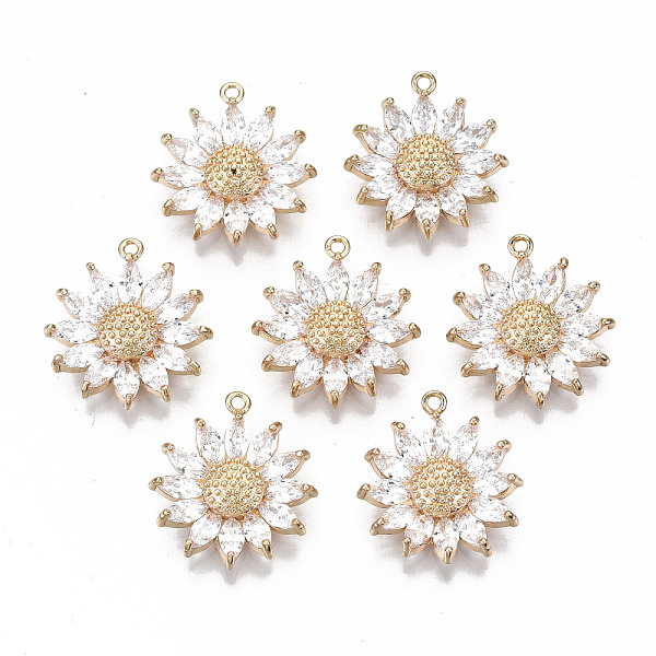 PandaHall Brass Micro Pave Cubic Zirconia Pendants, Light Gold, Long-Lasting Plated, Cadmium Free & Lead Free, Flower, Clear, 20x17.5x4mm...
PandaHall Brass Micro Pave Cubic Zirconia Pendants, Light Gold, Long-Lasting Plated, Cadmium Free & Lead Free, Flower, Clear, 20x17.5x4mm...