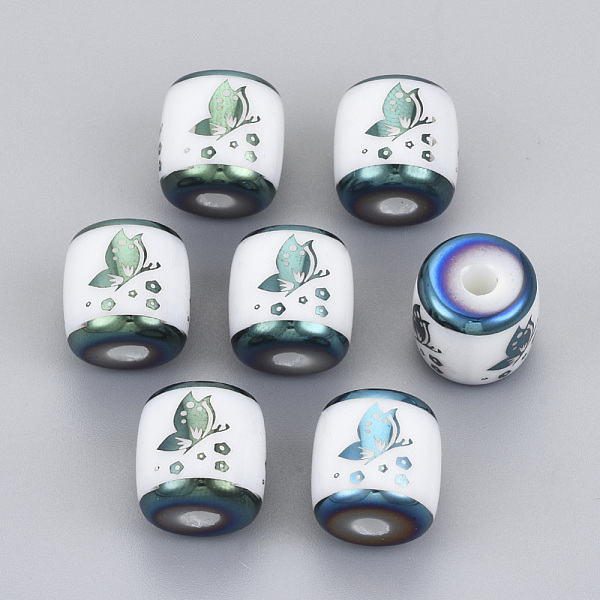 PandaHall Electroplate Glass Beads, Column with Butterfly Pattern, Green Plated, 11.5x11.5mm, Hole: 2.5mm Glass Butterfly
PandaHall Electroplate Glass Beads, Column with Butterfly Pattern, Green Plated, 11.5x11.5mm, Hole: 2.5mm Glass Butterfly