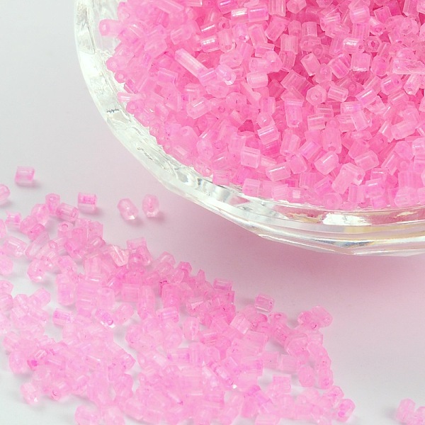 PandaHall 11/0 Two Cut Glass Seed Beads, Hexagon, Inside Colour, Fushia, Size: about 2.2mm in diameter, about 4500pcs/50g Glass Pink
PandaHall 11/0 Two Cut Glass Seed Beads, Hexagon, Inside Colour, Fushia, Size: about 2.2mm in diameter, about 4500pcs/50g Glass Pink