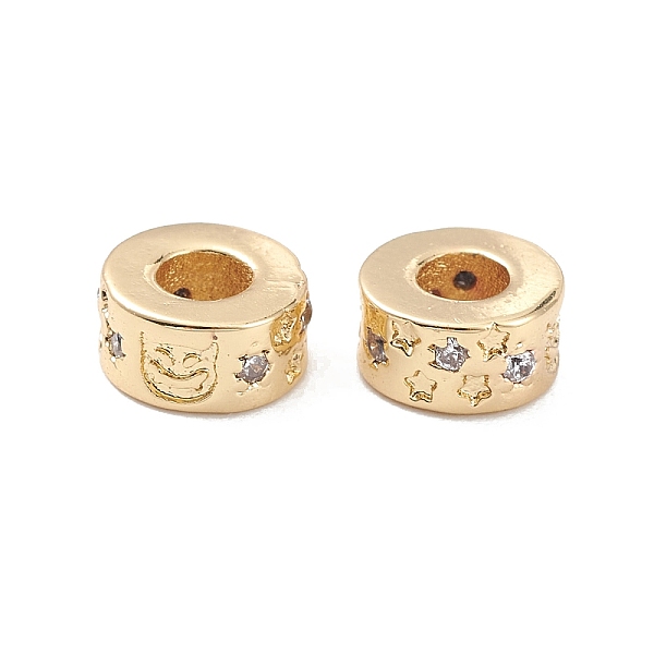 PandaHall Rack Plating Brass Micro Pave Clear Cubic Zirconia Beads, Flat Round with Cat & Star, Long-Lasting Plated, Cadmium Free & Lead...
PandaHall Rack Plating Brass Micro Pave Clear Cubic Zirconia Beads, Flat Round with Cat & Star, Long-Lasting Plated, Cadmium Free & Lead...