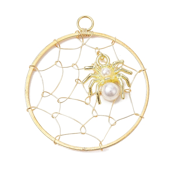 PandaHall Copper Wired Alloy Acrylic Pendants, Flat Round with Spider, Golden, 40x35x1~6mm, Hole: 3.5mm Brass+Acrylic Flat Round White
PandaHall Copper Wired Alloy Acrylic Pendants, Flat Round with Spider, Golden, 40x35x1~6mm, Hole: 3.5mm Brass+Acrylic Flat Round White