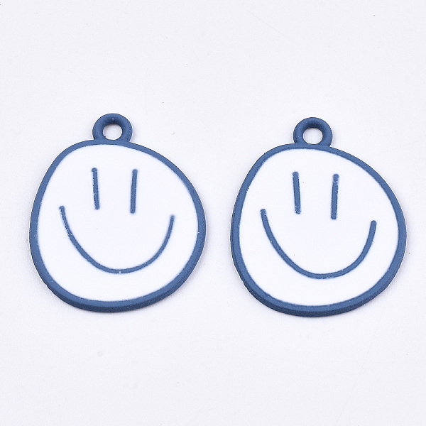 PandaHall Spray Painted Alloy Pendants, Cadmium Free & Lead Free, with White Enamel, Smiling Face, Cornflower Blue, 24x20x1mm, Hole: 2mm...
PandaHall Spray Painted Alloy Pendants, Cadmium Free & Lead Free, with White Enamel, Smiling Face, Cornflower Blue, 24x20x1mm, Hole: 2mm...