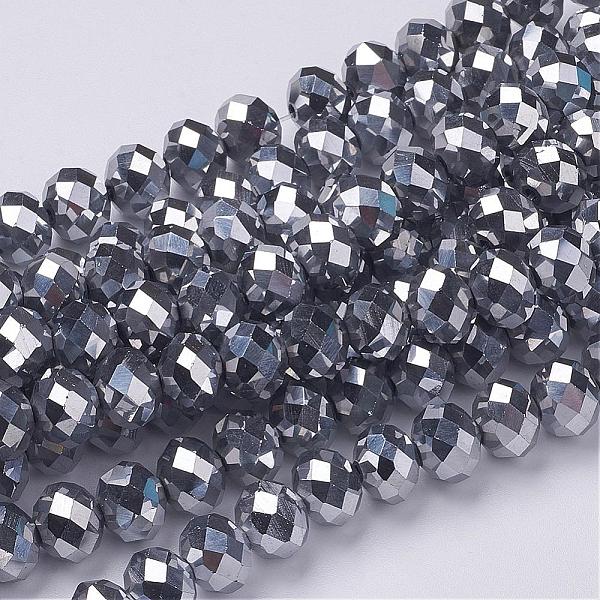 PandaHall Electroplate Glass Beads Strands, Faceted, Rondelle, Silver Plated, 10x7mm, Hole: 1mm, about 70~72pcs/strand, 18 inch Glass...
PandaHall Electroplate Glass Beads Strands, Faceted, Rondelle, Silver Plated, 10x7mm, Hole: 1mm, about 70~72pcs/strand, 18 inch Glass...