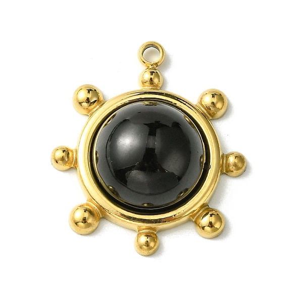 PandaHall Ion Plating(IP) 304 Stainless Steel Pave Natural Obsidian Pendants, Granulated Flat Round Charms, Real 14K Gold Plated...
PandaHall Ion Plating(IP) 304 Stainless Steel Pave Natural Obsidian Pendants, Granulated Flat Round Charms, Real 14K Gold Plated...