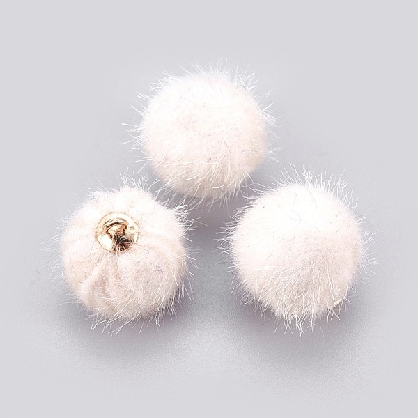 PandaHall Handmade Plush Cloth Fabric Covered, with CCB Plastic Findings, Round, Golden, Antique White, 17x15mm, Hole: 1.5mm Cloth Round..., Orange
PandaHall Handmade Plush Cloth Fabric Covered, with CCB Plastic Findings, Round, Golden, Antique White, 17x15mm, Hole: 1.5mm Cloth Round..., Orange