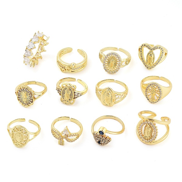 PandaHall Rack Plating Brass Micro Pave Cubic Zirconia Finger Ring, Long-Lasting Plated, Cadmium Free & Lead Free, Mixed Shapes, Real 18K...
PandaHall Rack Plating Brass Micro Pave Cubic Zirconia Finger Ring, Long-Lasting Plated, Cadmium Free & Lead Free, Mixed Shapes, Real 18K...